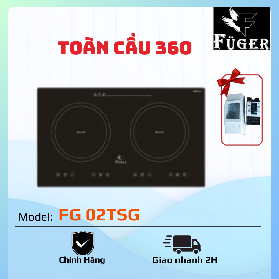 FG 02TSG/ BẾP TỪ ĐÔI FUGER/  Bàn phím điều khiển cảm ứng Smart Control