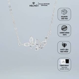  Dây chuyền bạc nữ HELINO Cánh Hồ điệp đôi đính đá lấp lánh nữ tính C61 
