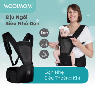  Địu Ngồi Trợ Lực MOOIMOM BASIC Siêu Gọn Nhẹ-Vải Lưới Thoáng Khí Có Bệ Ngồi Trợ Lực Tốt Cho Bé 
