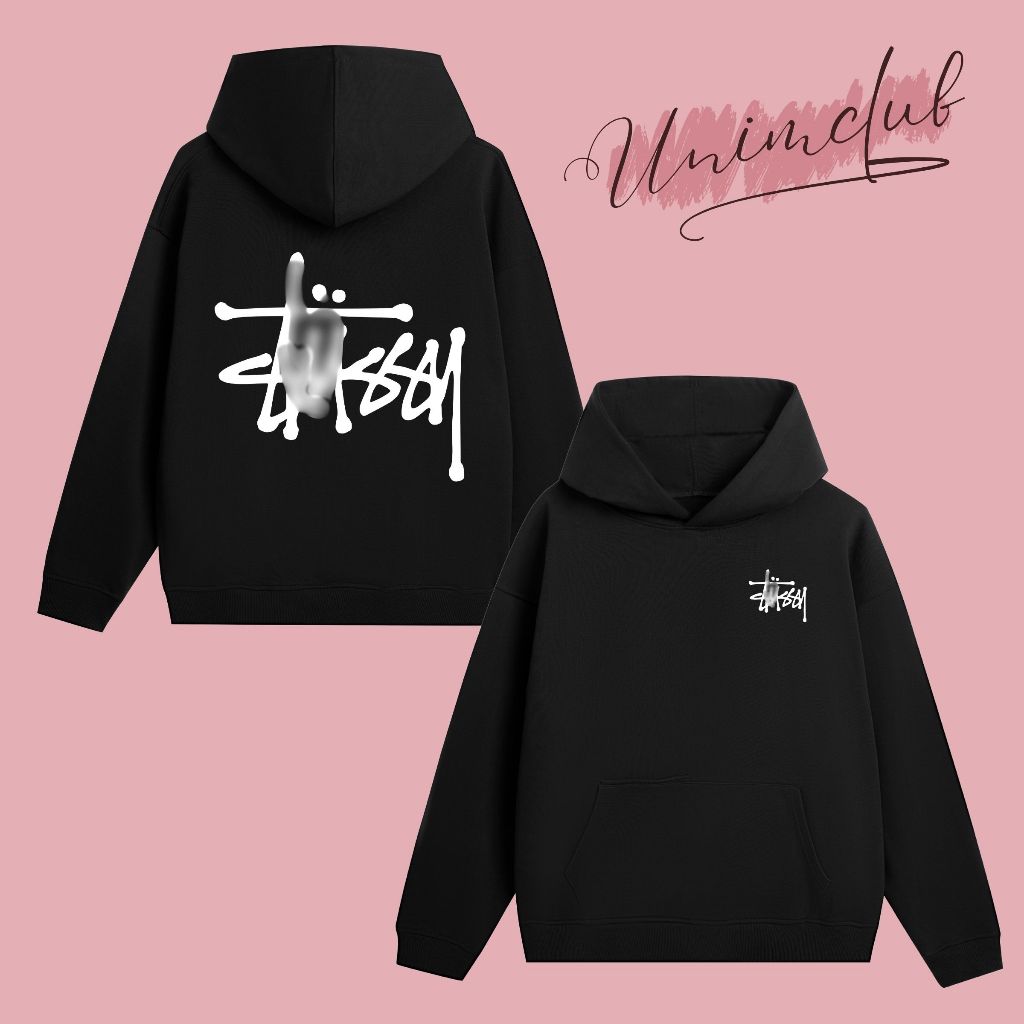 Áo Hoodie Stusxy Phong Cách Streetwear UnimStore Vải Cotton Định Lượng 350gsm