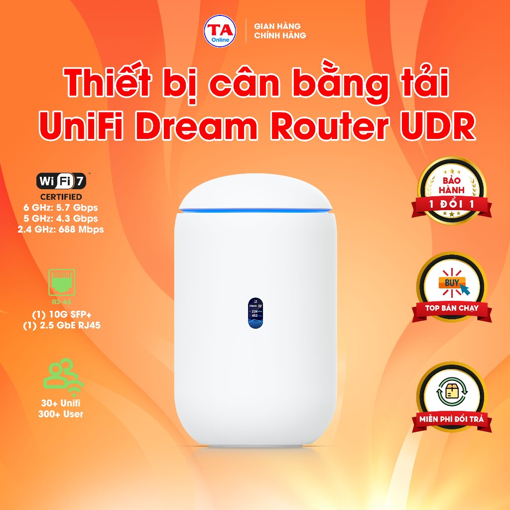 Thiết bị cân bằng tải Router Wifi Ubiquiti UniFi Dream Router 7 (UDR7)