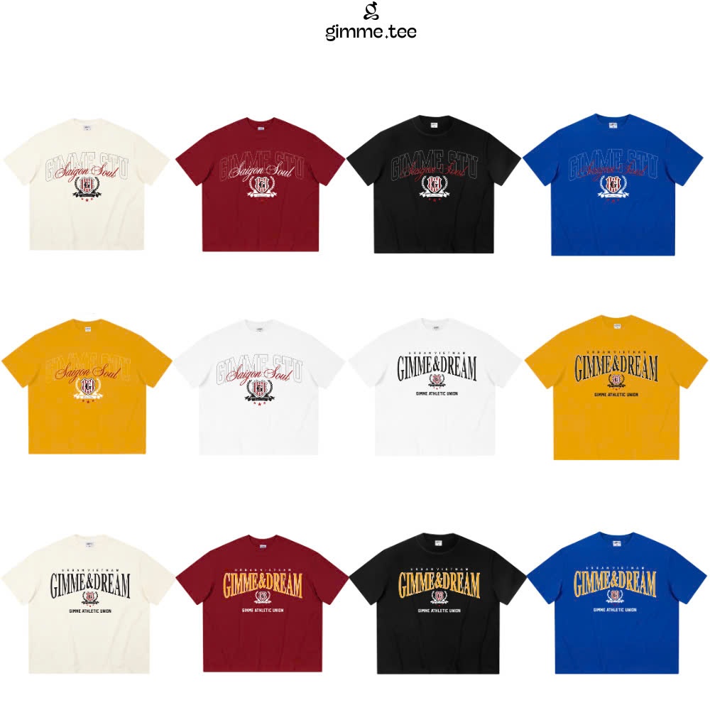 Áo Thun  Boxy Gimme - DREAM & SAIGON - Premium Cotton 250gsm - Áo Unisex - GMBX33