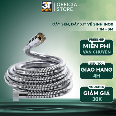 Dây sen vệ sinh dây vòi xịt inox 1.2m - 2m C'mon DS-01