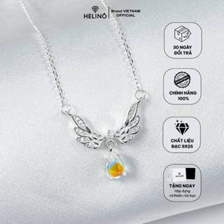  Dây chuyền bạc nữ HELINO cánh thiên thần đá Moonstone đổi màu trang sức phụ kiện lấp lánh C47 
