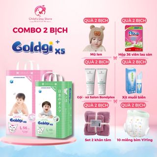   CHỌN QUÀ  Combo 2 bỉm Goldgi X5 Dán Quần Siêu Mỏng Nhẹ Thấm Hút Ngừa Hăm Vượt Trội Dành Cho Bé. Childs Day Store 