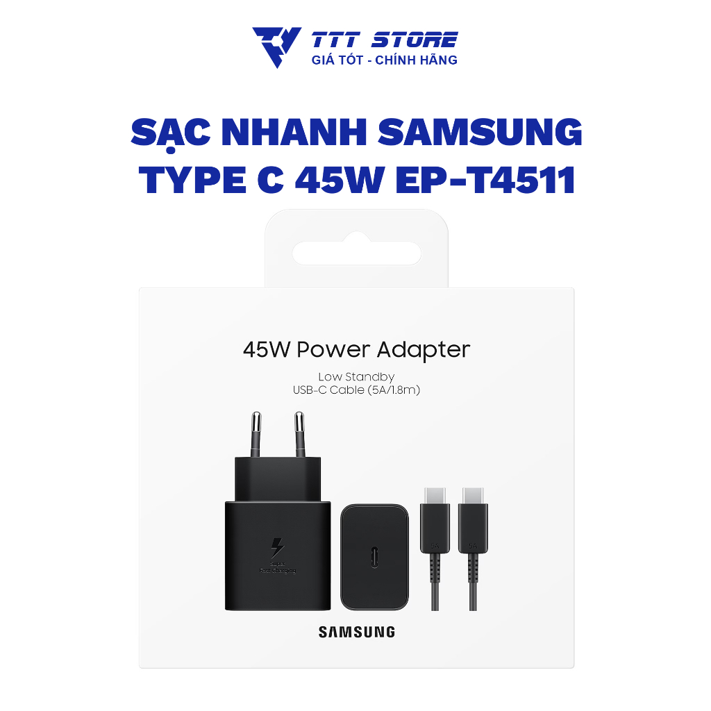 Củ Sạc Nhanh Samsung 45W Super Fast Charging EP-T4511 Chính Hãng - TTTSTORE