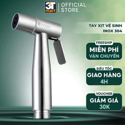 Vòi xịt vệ sinh tăng áp cao cấp INOX 304 C'MON VX-02-A