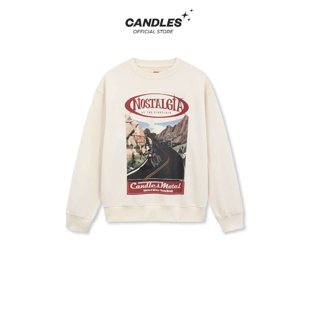 Áo Nỉ Candles Motel Sweater Oversize Unisex