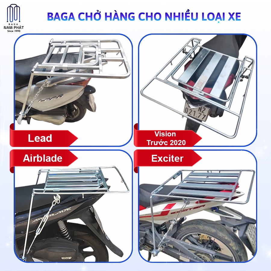 Baga Chở Hàng Airblade Lead Winner Exciter Vision Trước 2020 Ex 150 135 2011 5s AB Winer X 3 ga Cho 