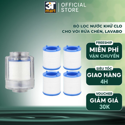 Bộ LỌC KHỬ CLO DƯ trong nguồn nước gắn vòi C'MON BLC-01