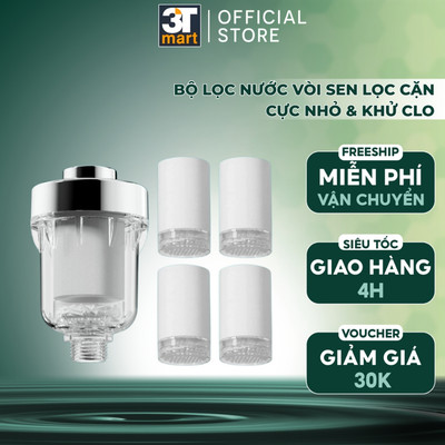 Bộ LỌC NƯỚC VÒI SEN giúp lọc cặn bẩn cực nhỏ và KHỬ CLO C'MON BL-02KC