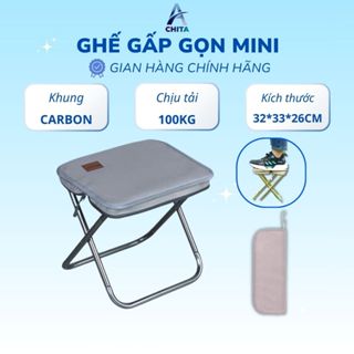  Ghế mini gấp gọn ACHITA G37 chịu tải 100kg khung thép Carbon chống rỉ ghế câu cá gấp gọn tiện lợi 