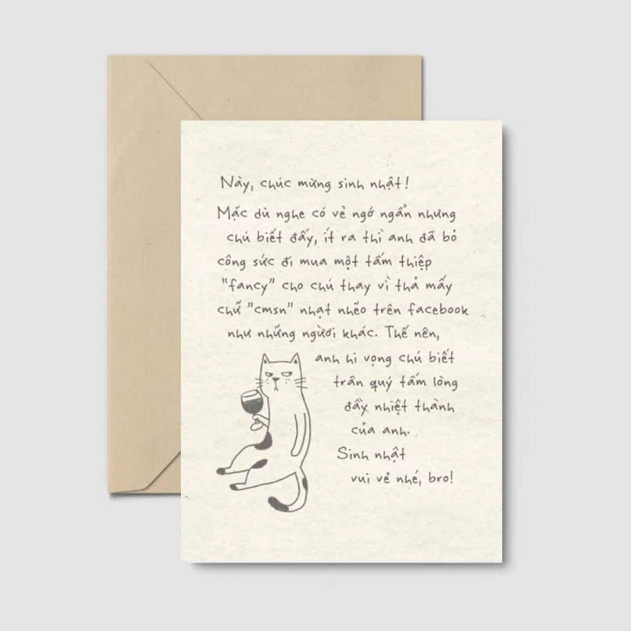 Thiệp chúc mừng sinh nhật - Birthday Mèo - Happy birthday card