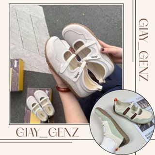 Giày Sục Jeep Mary Jane Búp Bê Đế Slipon Quai Dán phong cách tiểu thư cho nữ