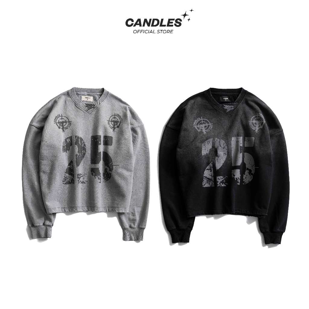 Áo Nỉ Candles Rebels Number Oversized Unisex
