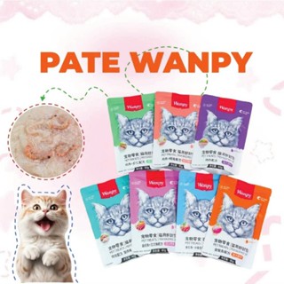 Pate Wanpy cho mèo 80g , bate cho mèo 80g bổ sung dưỡng chất đa dạng hương vị