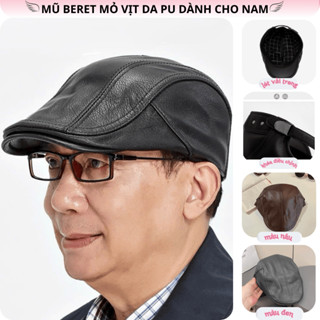  Mũ Nồi Nam Phong Cách Lịch Lãm Và Cổ Điển Chất Liệu Da PU Cao Cấp Nón Beret Mỏ Vịt Dành Cho Nam Trung Niên Người Già 
