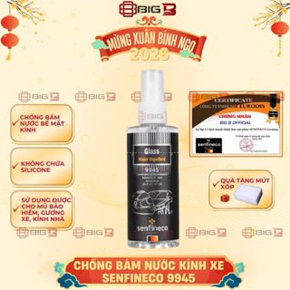  Xịt Phủ Chống Bám Nước Kính Lái Ô Tô SENFINECO 9945 -CHÍNH HÃNG- Phủ NANO Hiệu Ứng Lá Sen nhập khẩu Đức 100ml BIG B 