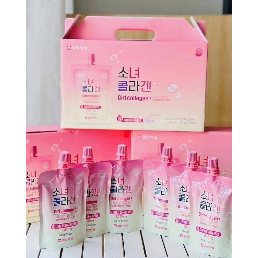 [Hàng cty] Thùng 10 túi nước uống Girl Collagen Hàn Quốc đẹp da detox cơ thể
