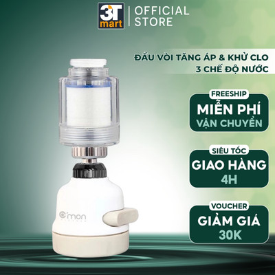 Đầu vòi rửa bát chén tăng áp LỌC CẶN KHỬ CLO DƯ điều hướng xoay 360 độ C'MON VIETNAM DV-03L