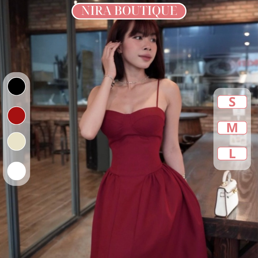 Đầm 2 Dây Dáng Dài Có Mút Ford Chéo Form Đẹp Tôn Dáng-H15-Nira.Boutique