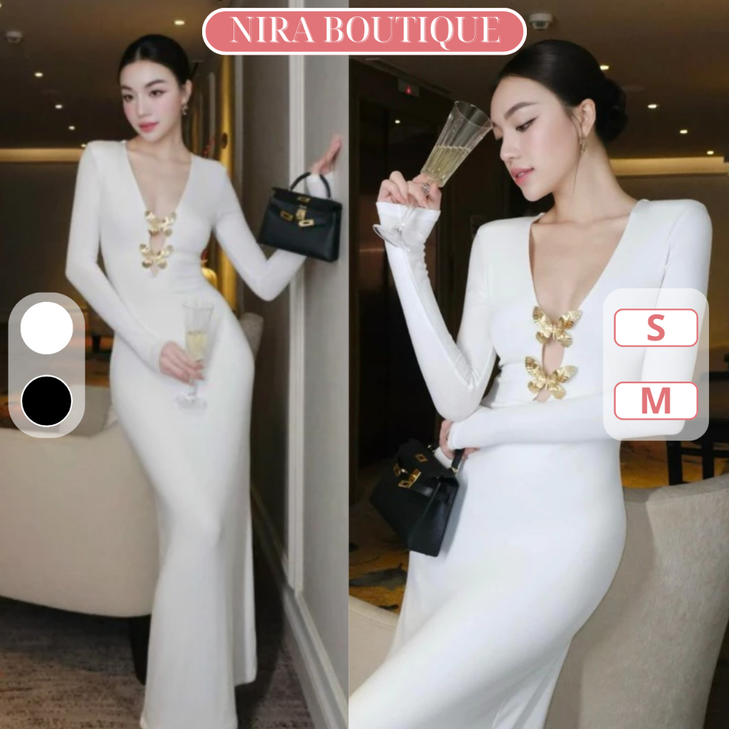 Đầm Body Thun Dài Tay Dáng Maxi Tôn Dáng 2 Kiểu Mặc-H26-Nira.Boutique