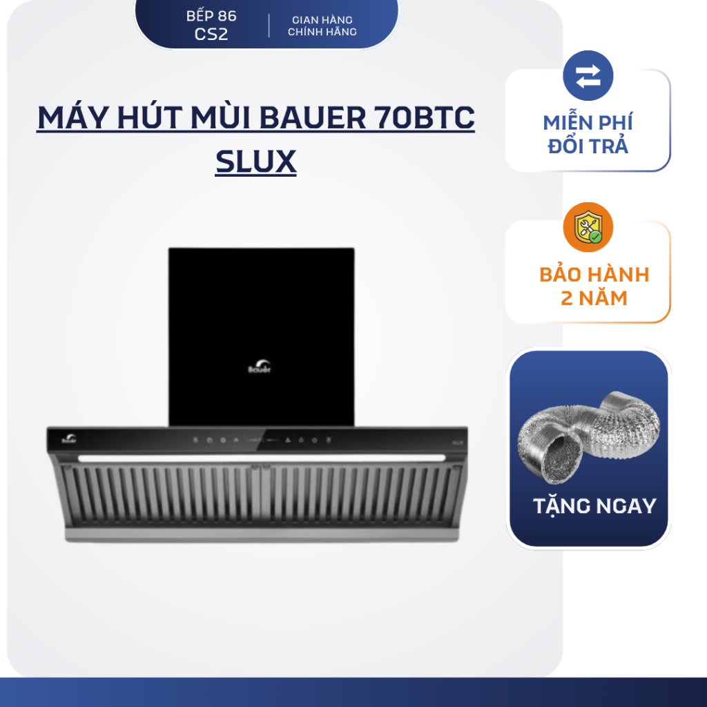 Máy hút mùi BAUER 70BTC SLUX