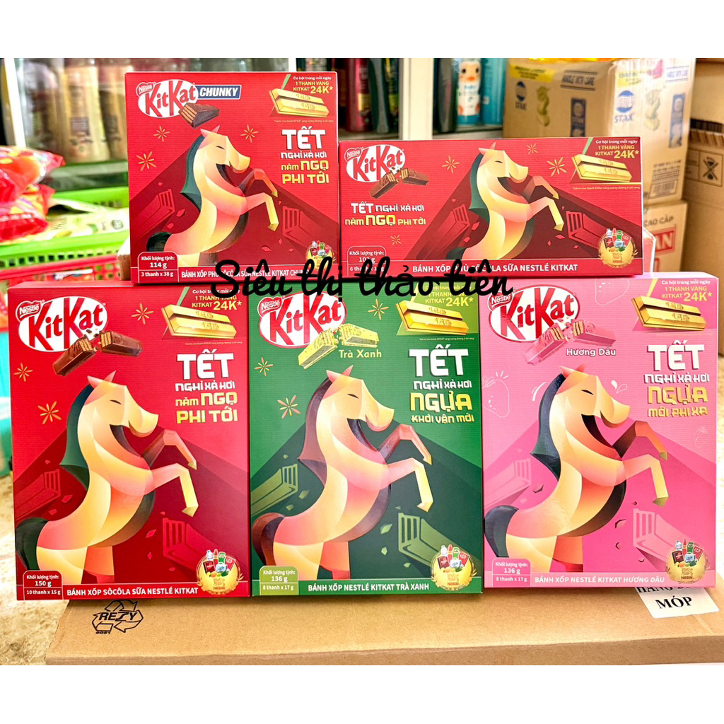 Bánh Xốp Nestle Kitkat Phủ Socola (mẫu tết)