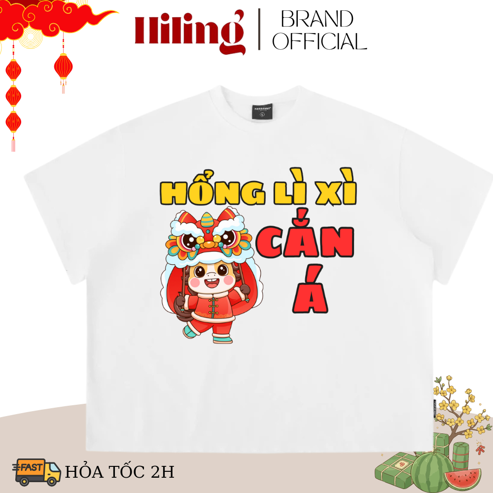 [ FORM BOXY ] HÔNG LÌ XÌ CẮN Á , chất cotton dày , FORM BOXY, HILING T-SHIRT BOXY