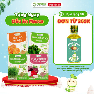  Mì Ăn Dặm cho bé Anpaso -  Đồ Ăn Dặm Cho Bé Vị Rau Củ - Mỳ Cải Bó Xôi Hữu Cơ Organic gói 120g 