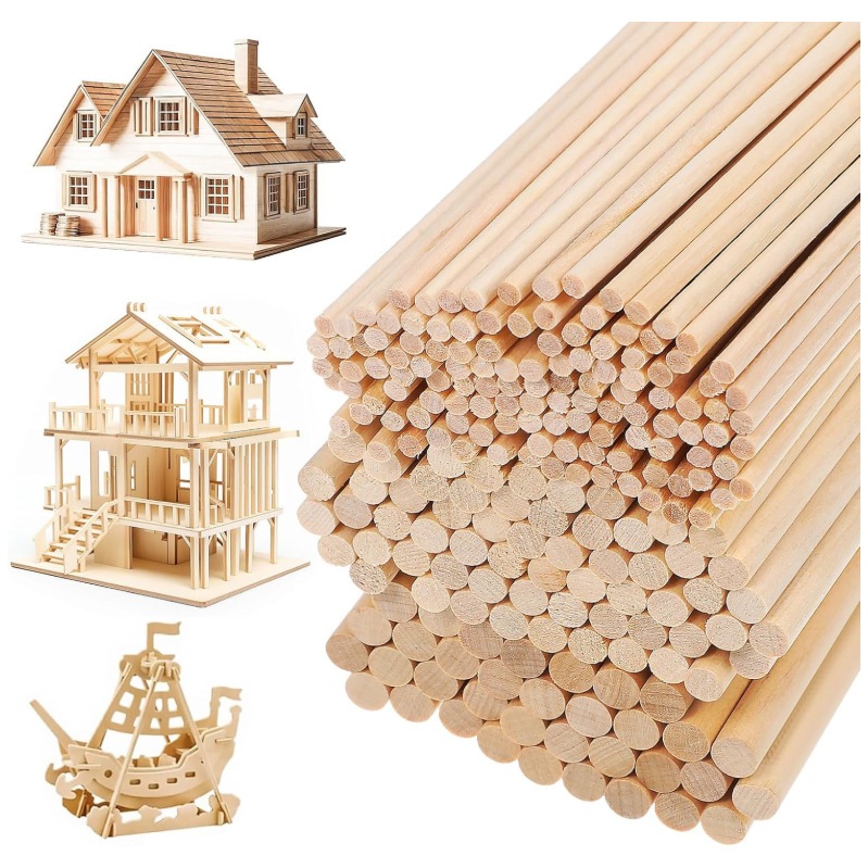 65-230 Que Tre Tròn 15cm đường kính 5mm | Que Tre Handmade Làm Nhà Mô Hình, Đồ Thủ Công, DIY