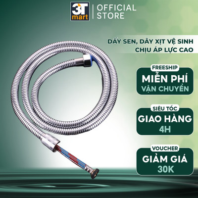 Dây sen, dây xịt vệ sinh inox chịu áp lực cao 1.2m - 1.5m C'mon DS-02B