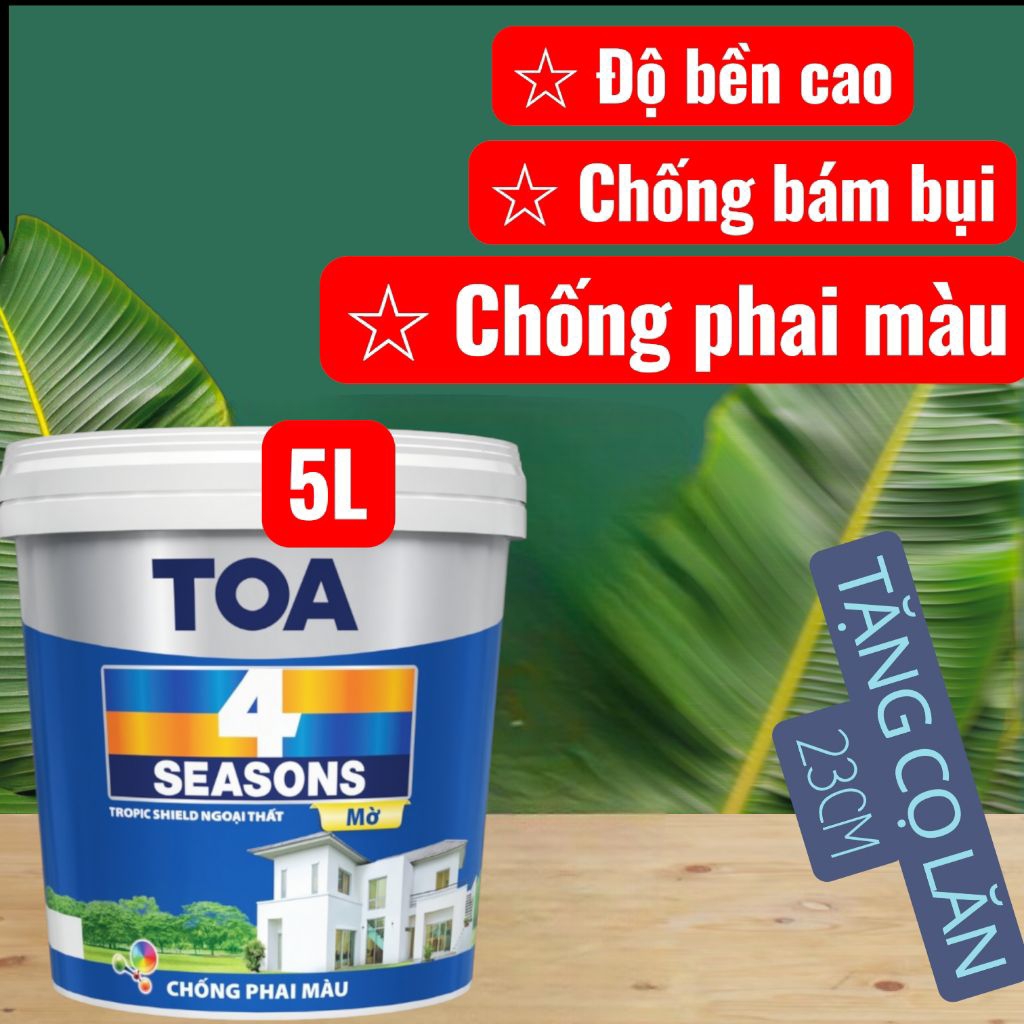 Sơn ngoại thất TOA 4 SEASONS Chống phai màu 5L& 1L