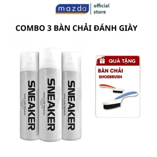 Combo 3 Chai Xịt Vệ Sinh Giày Sneaker Cao Cấp -Bình Xịt Bọt Tuyết Giặt Khô Giày, Khử Mùi Bảo Vệ Giày