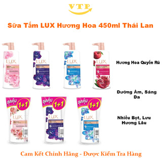  Combo 2 Chai Sữa Tắm Hương Hoa Lux 450ml+450ml Thái Lan 