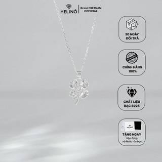  Dây chuyền bạc nữ HELINO Cỏ Bốn Lá Đính Đá Trái Tim Trang sức lấp lánh C59 