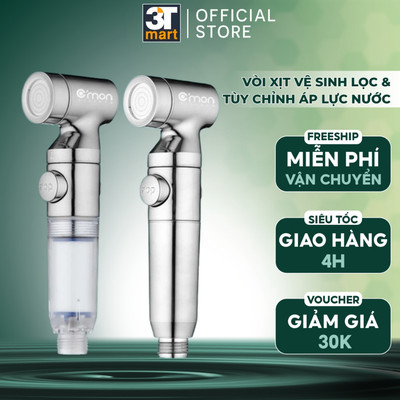 Vòi xịt vệ sinh tăng áp LỌC và TÙY CHỈNH ÁP LỰC NƯỚC cao cấp C'MON VX-06