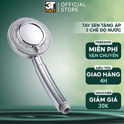 Tay sen tăng áp tắm nóng lạnh được, 3 chế độ nước C'MON TS-03