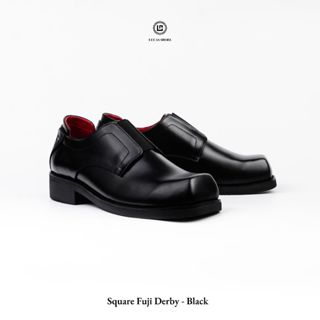 Giày Tây Lucas Shoes Square Fuji Derby, Form Mũi Vuông, Đế Khâu, Lót Đỏ, Sang Trọng, Lịch Lãm.