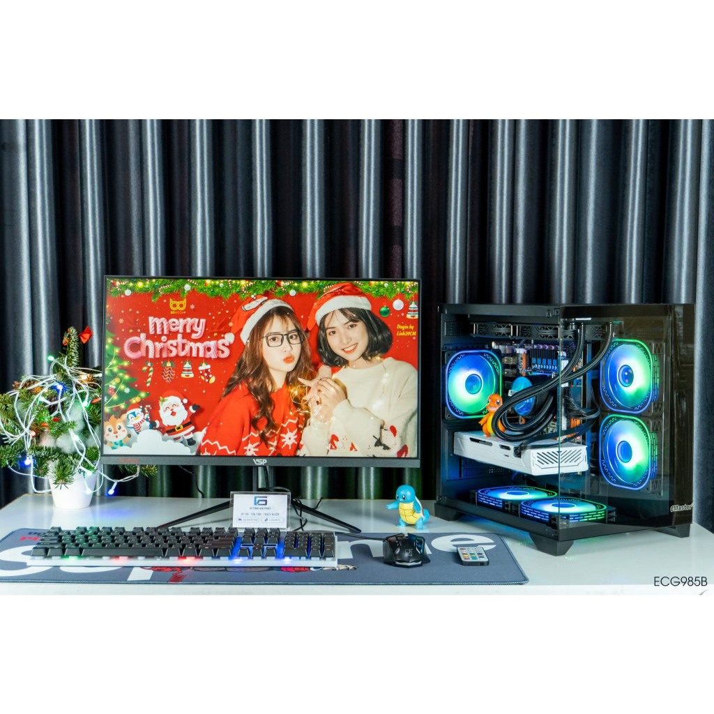Full bộ PC Gaming Magic Christmas i5 10400F / Tản nhiệt nước / VGA 750Ti 4G / Ram 16GB  / Màn 24inch