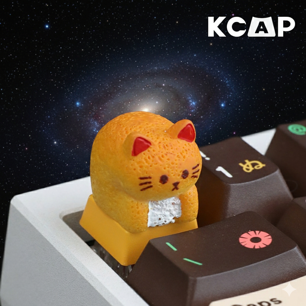 Keycap Mèo Con Bánh Mì Nướng | KCRAFT - World of keycaps