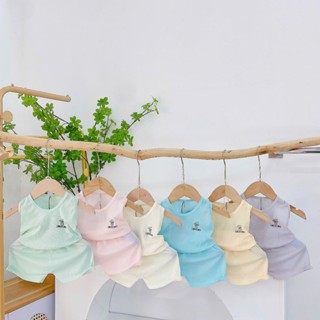 Combo 3-5 bộ 3 lỗ nền màu chất liệu thun tăm mềm mại cho bé(5-13kg)