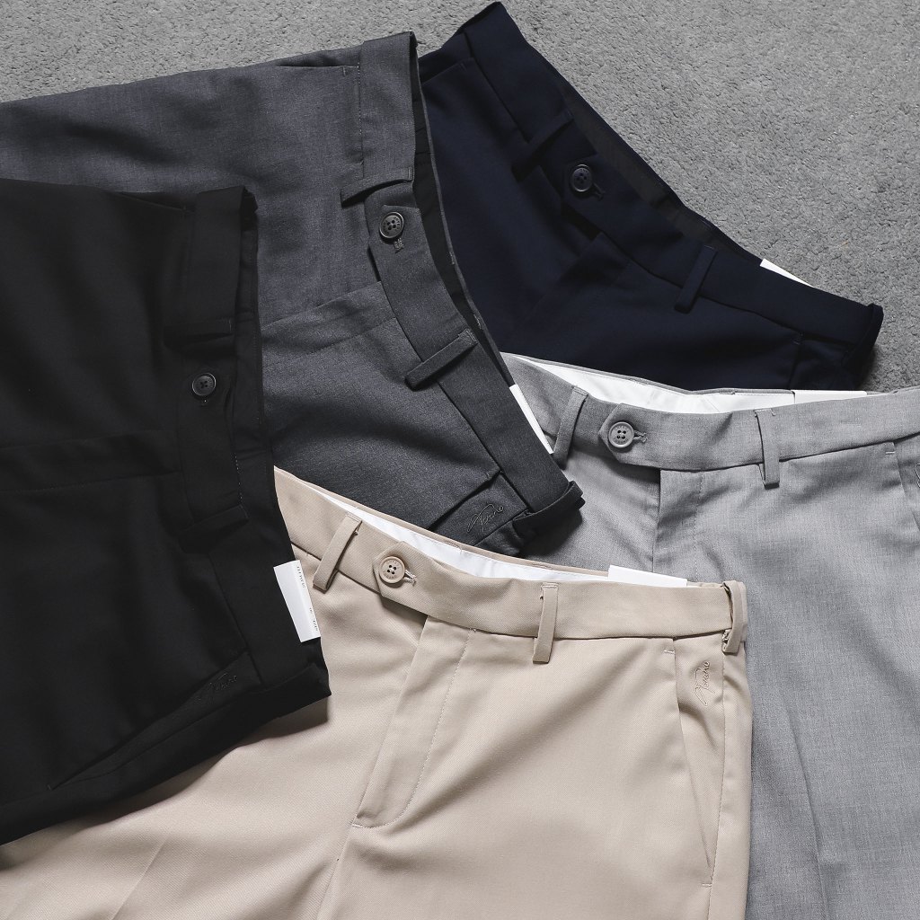 Quần âu nam SMART TROUSERS TORANO slimfit trơn cạp chun túi chéo thêu logo GABT892 | BigBuy360 - bigbuy360.vn