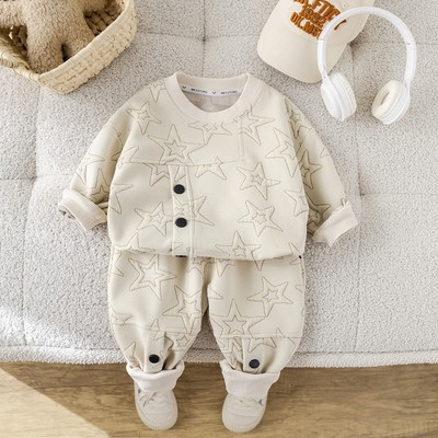Set Thu Đông Áo Tay Dài Sweeter Quần Ngôi Sao Cho Bé Trai 1-5 Tuổi MINTSCLOSET Quảng Châu - TD4478