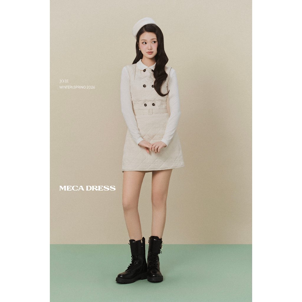 JOIE DES ROSES - Váy liền không tay dáng chữ A phối đai MECA DRESS