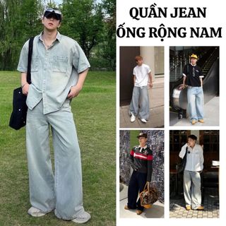 Quần Jean Nam FABUMAN ống rộng 33cm Phong Cách Hàn Quốc chất bò RIN Form suông denim BIGSIZE 