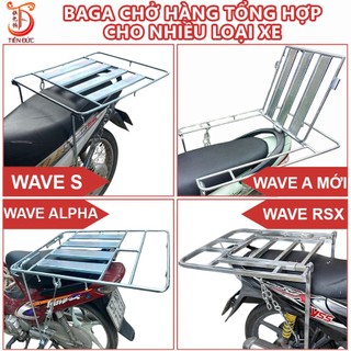  Baga Chở Hàng Wave Alpha Nhỏ Thái Zx Blade RS110 S110 S100 RSX 100 Fi A 2006 - 2026 Ba Ga Ưave Wav Trở Đồ Giá Cho Hang 