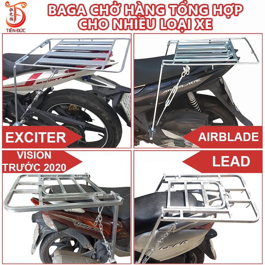 Baga Chở Hàng Airblade Lead Winner Exciter Vision Trước 2020 Ex 150 135 2011 5s AB Winer X V1 Ba ga 