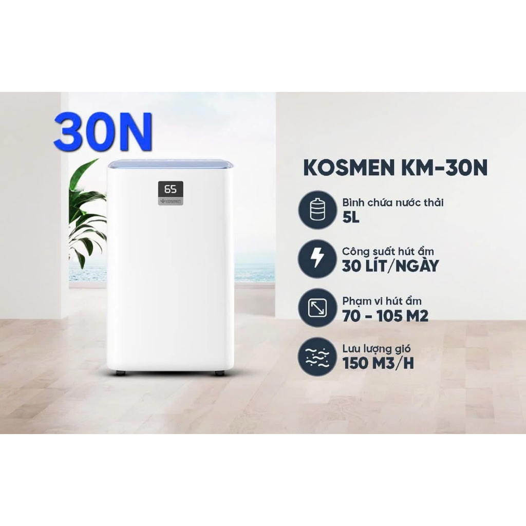 MÁY LỌC KHÔNG KHÍ VÀ HÚT ẨM KOSMEN KM-30N