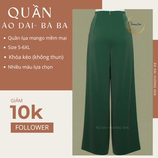Quần lụa ống rộng mặc áo dài truyền , chất mềm mát phối áo bà ba 20 màu S-6XL